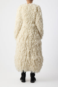 Jantzen Knit Coat in Ivory Virgin Wool Cashmere Silk