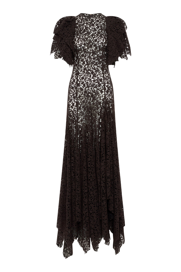 Lulsy Dress in Chocolate Cashmere Lace