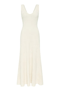 Lady Hall Knit Dress in Ivory Silk