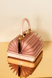 Small Diana Bag in Pink Snakeskin