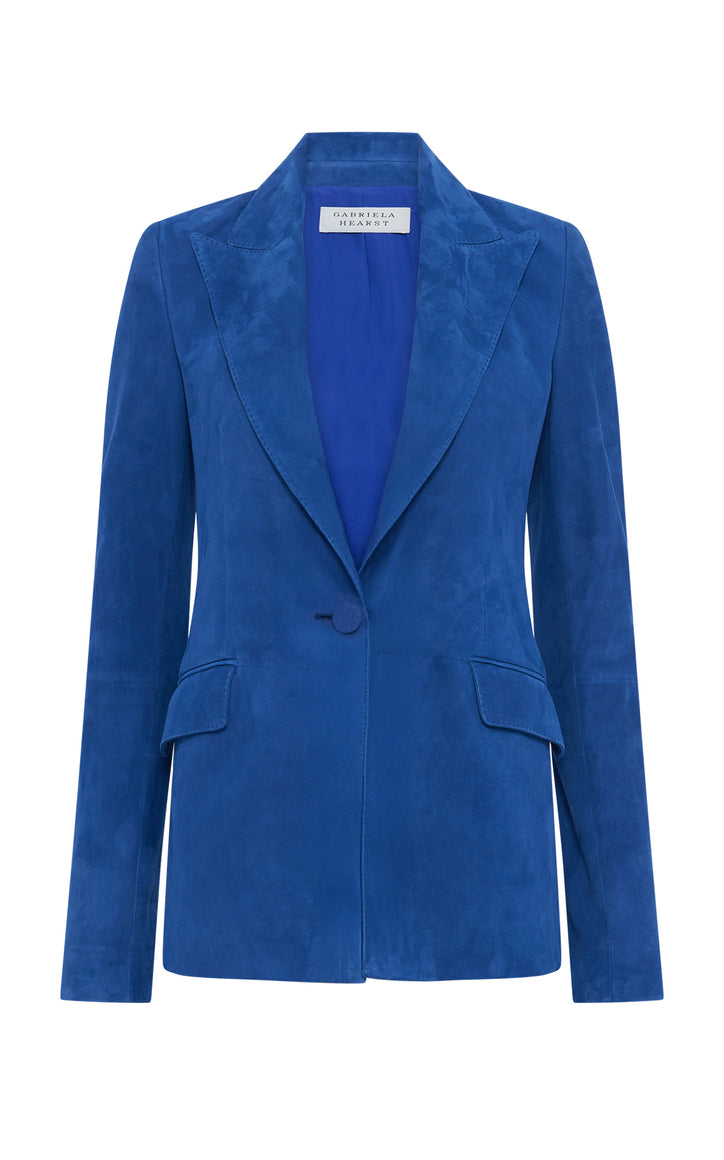 Leiva Blazer in Cobalt Suede