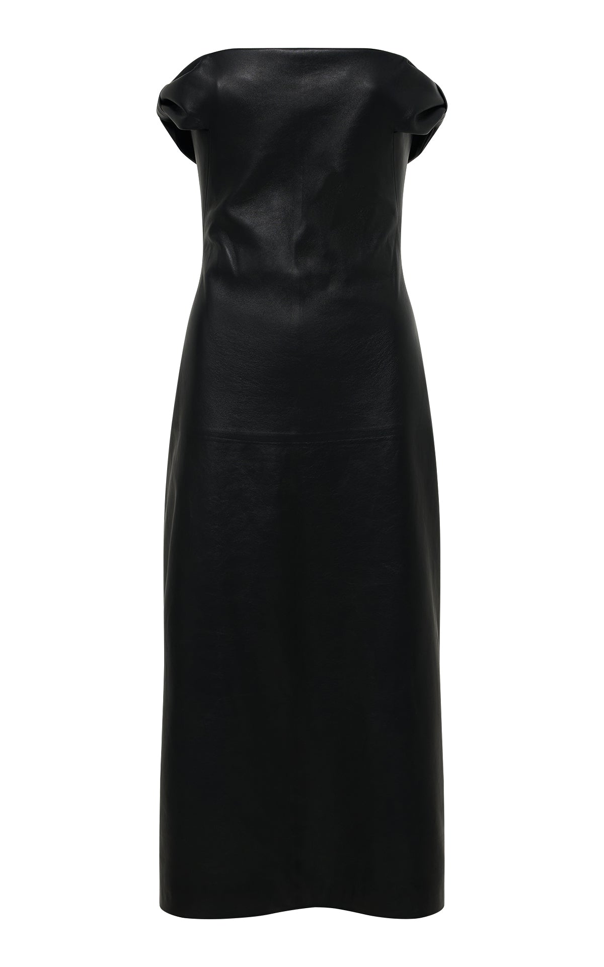 Evangeline Dress in Black Nappa Leather