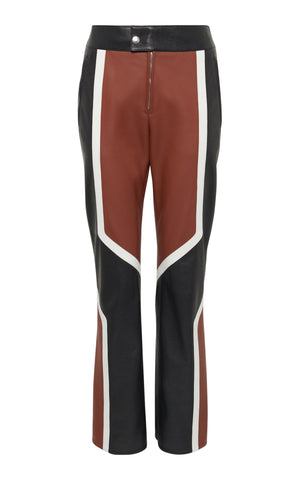 Navarre Pant in Cognac Black Leather