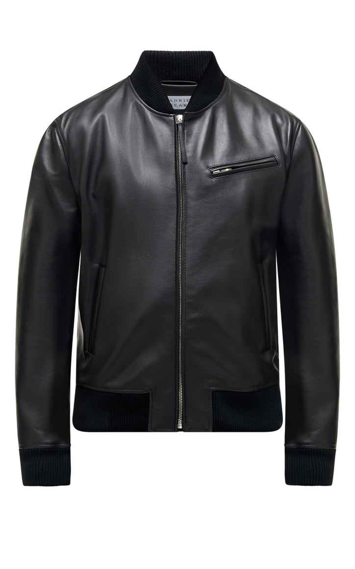 Gregory Bomber in Black Leather