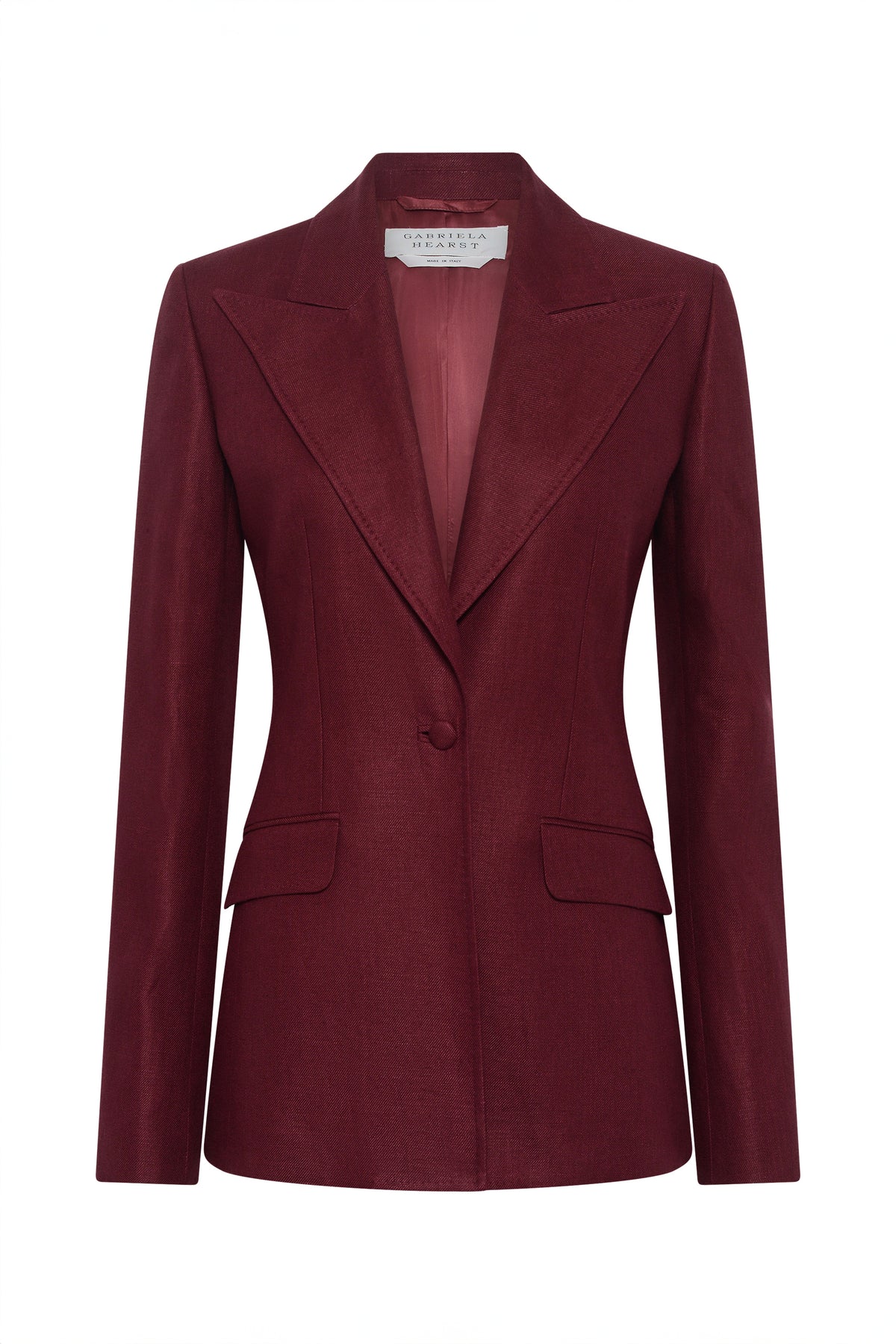 Leiva Blazer in Bordeaux Linen Twill