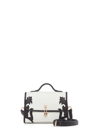 Black Ivory Nappa Leather Leonora Crossbody Bag - Front View | Gabriela Hearst