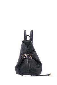 Vintage No.3 Backpack in Black Nappa Leather & Snakeskin