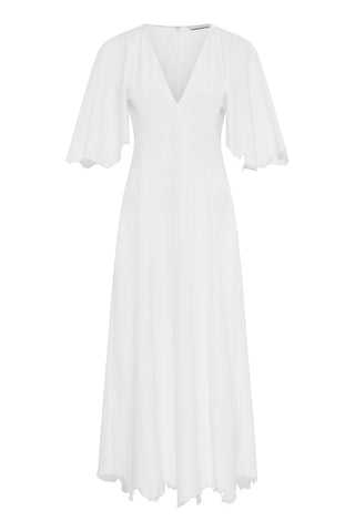 White Sea Island Cotton Ansel Midi Dress - Flat Lay | Gabriela Hearst