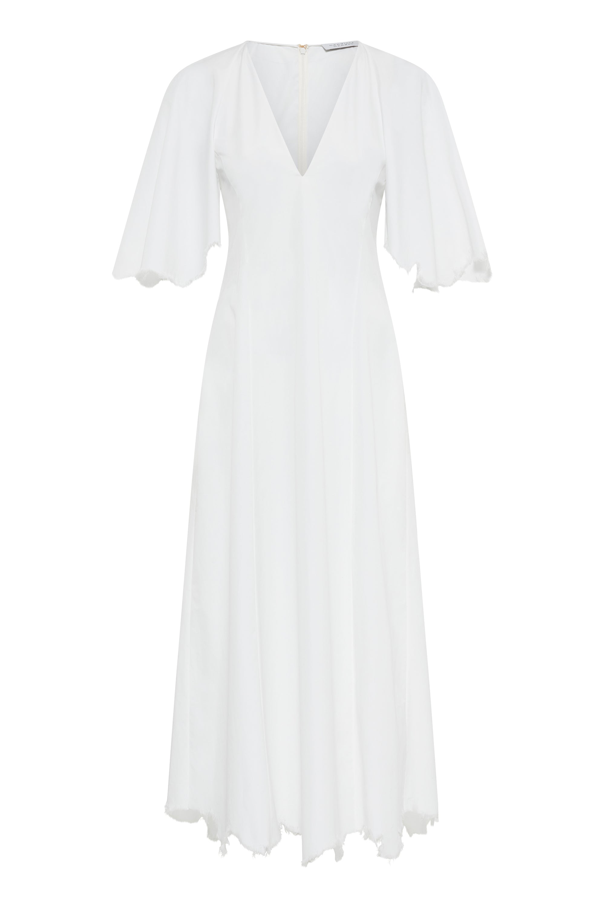 Ansel Dress in Ivory Sea Island Cotton 36 / White