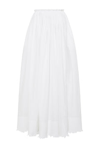 Verida Skirt in Ivory Sea Island Cotton