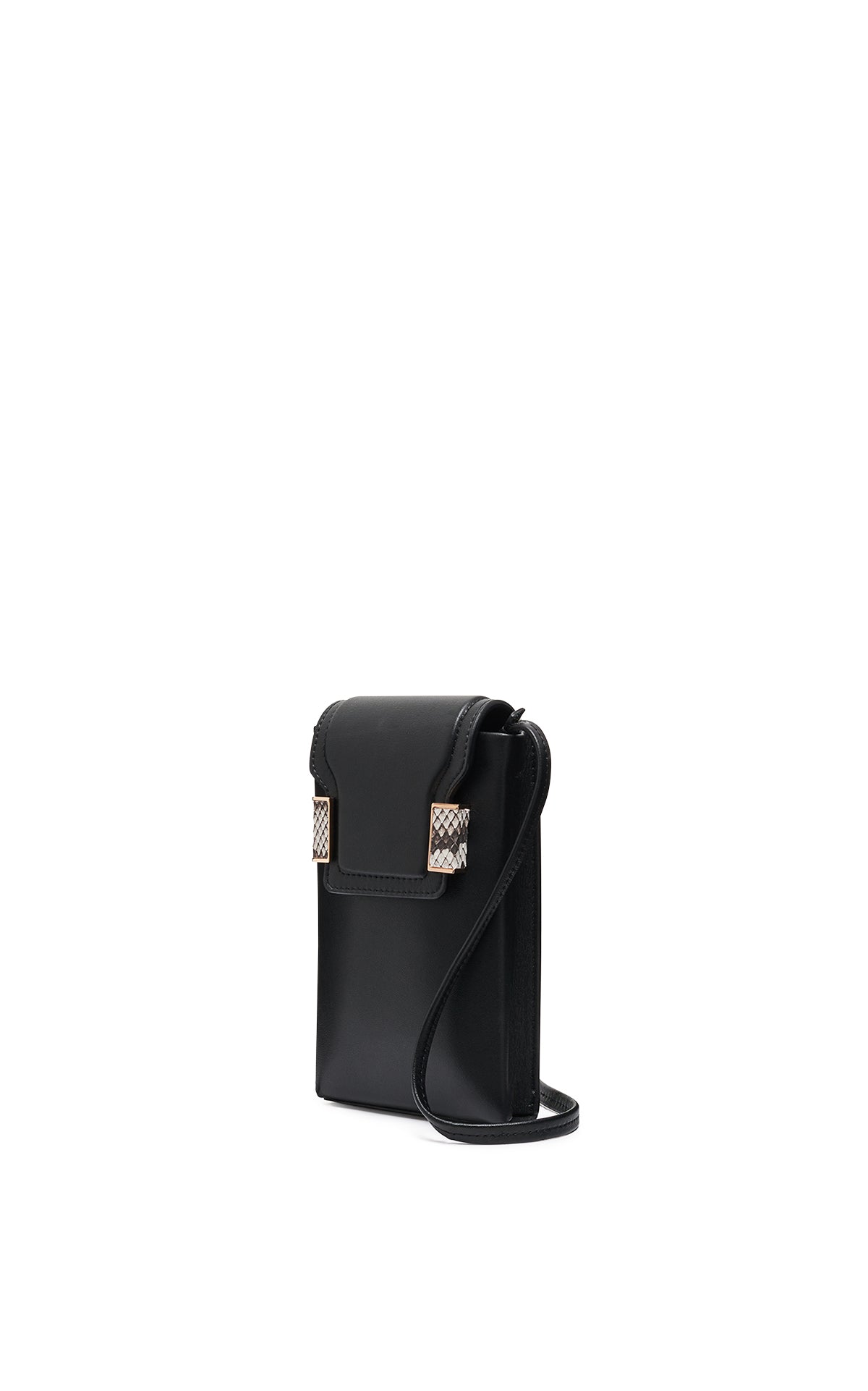 Phone Pouch in Black Soft Leather