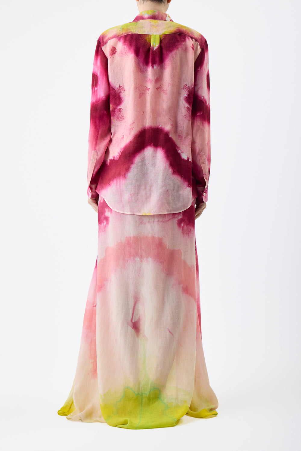 Ferrara Shirt in Multi Tie Dye Cashmere
