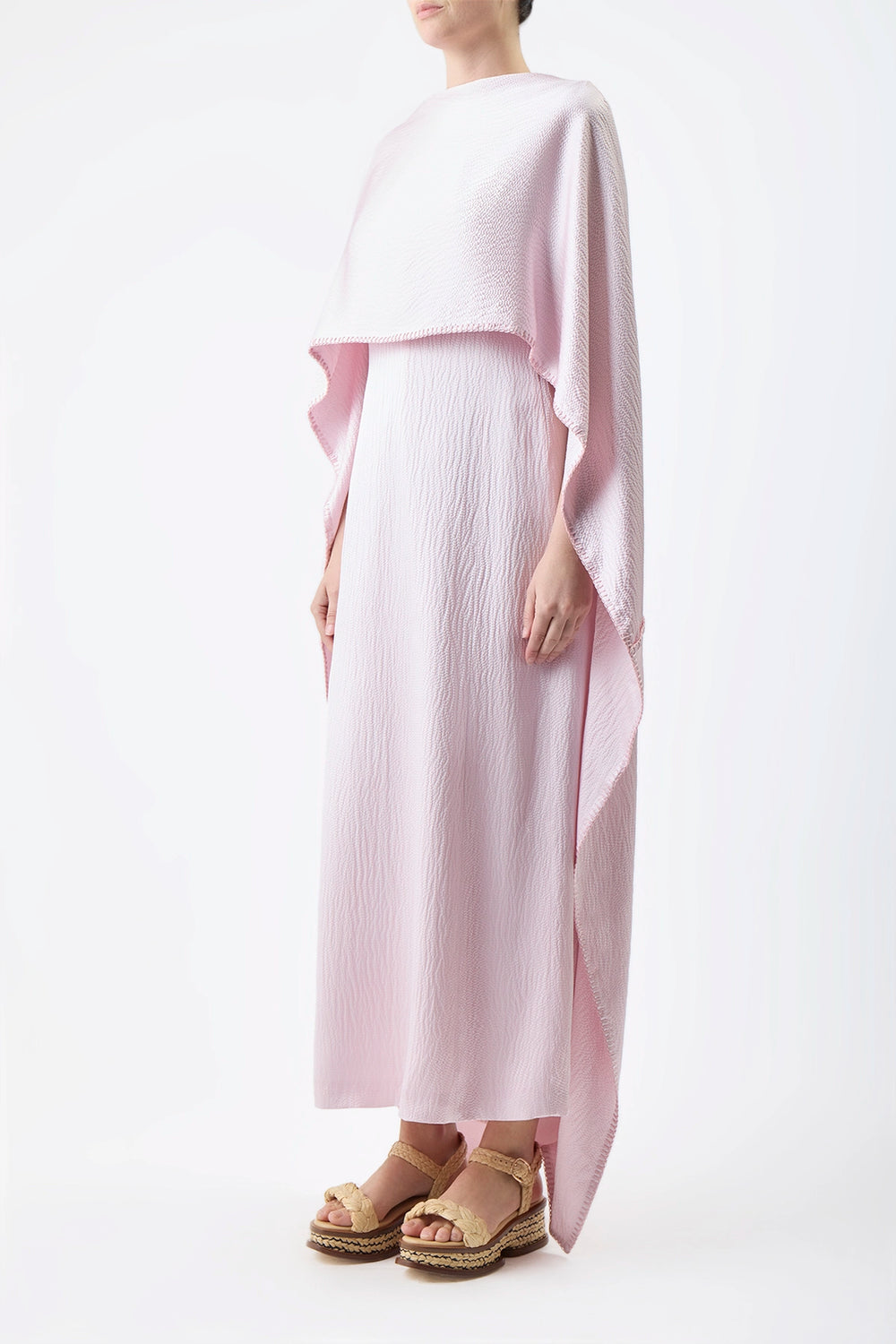 Hunter Dress in Blush Silk