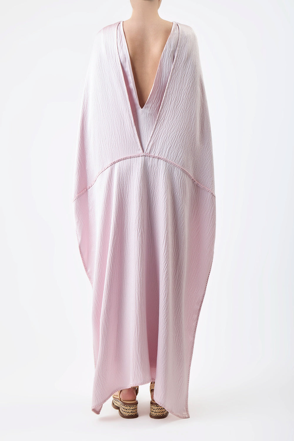 Hunter Dress in Blush Silk