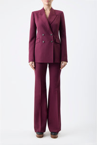 Rhein Pant in Deep Bordeaux Wool