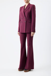 Rhein Pant in Deep Bordeaux Wool