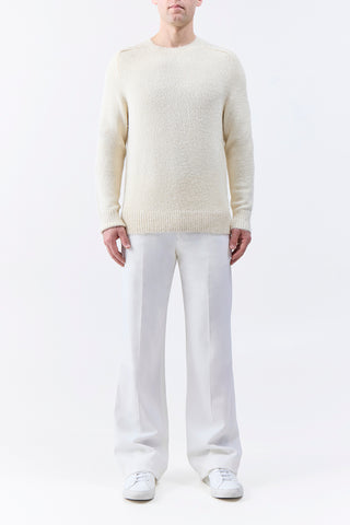 Shorehan Knit Sweater in Ivory Silk Cashmere