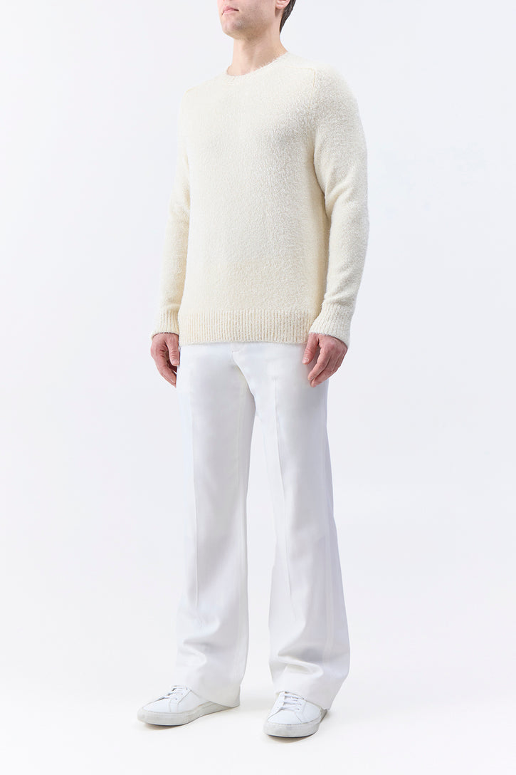 Shorehan Knit Sweater in Ivory Silk Cashmere