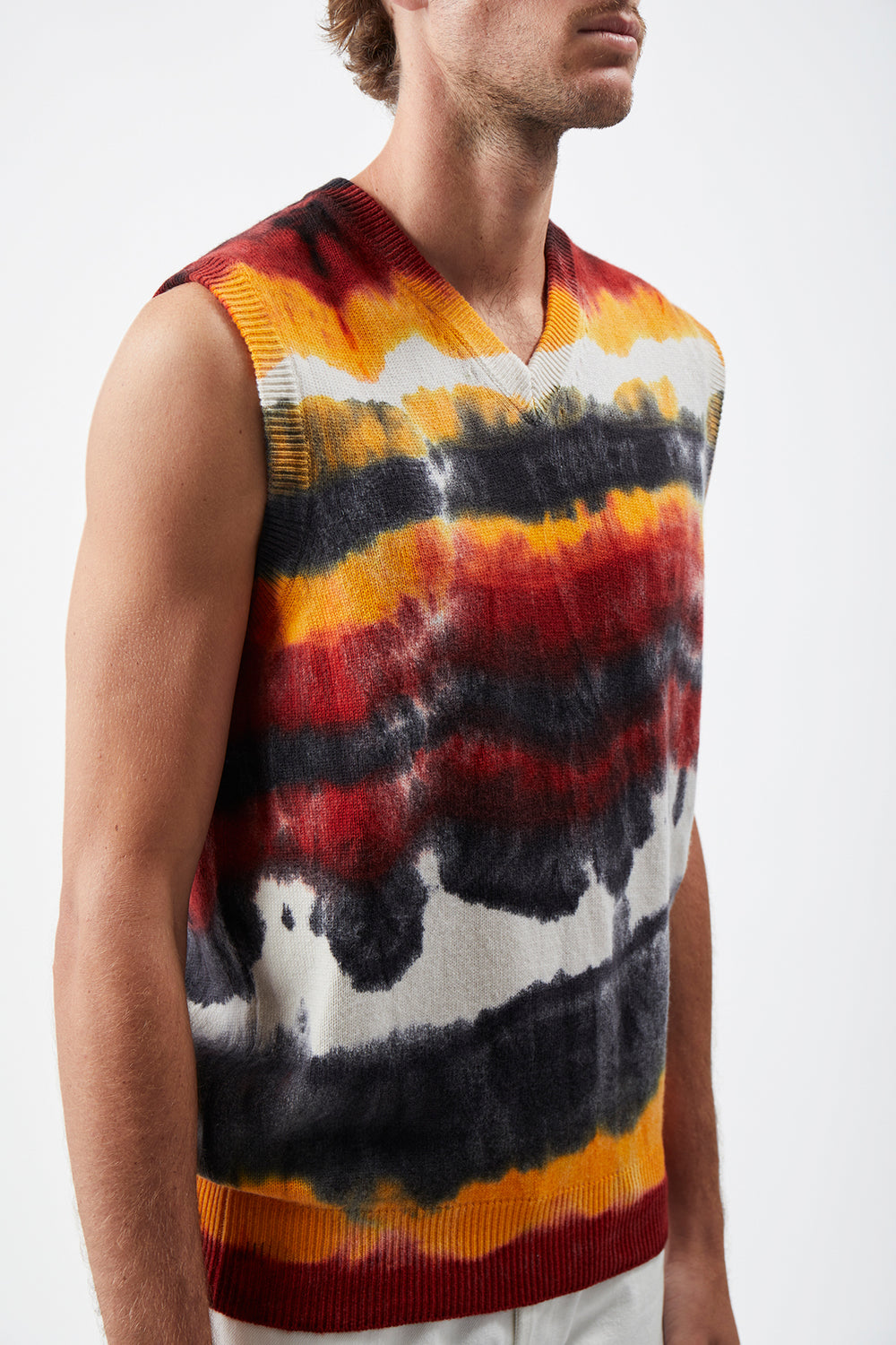 Fielding Knit Vest in Fire Tie Dye Cashmere – Gabriela Hearst