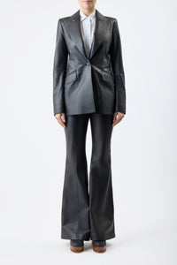 Leiva Blazer in Black Nappa Leather
