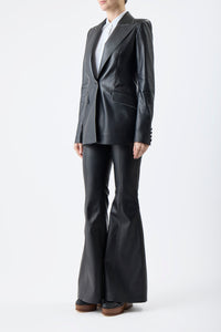 Leiva Blazer in Black Leather