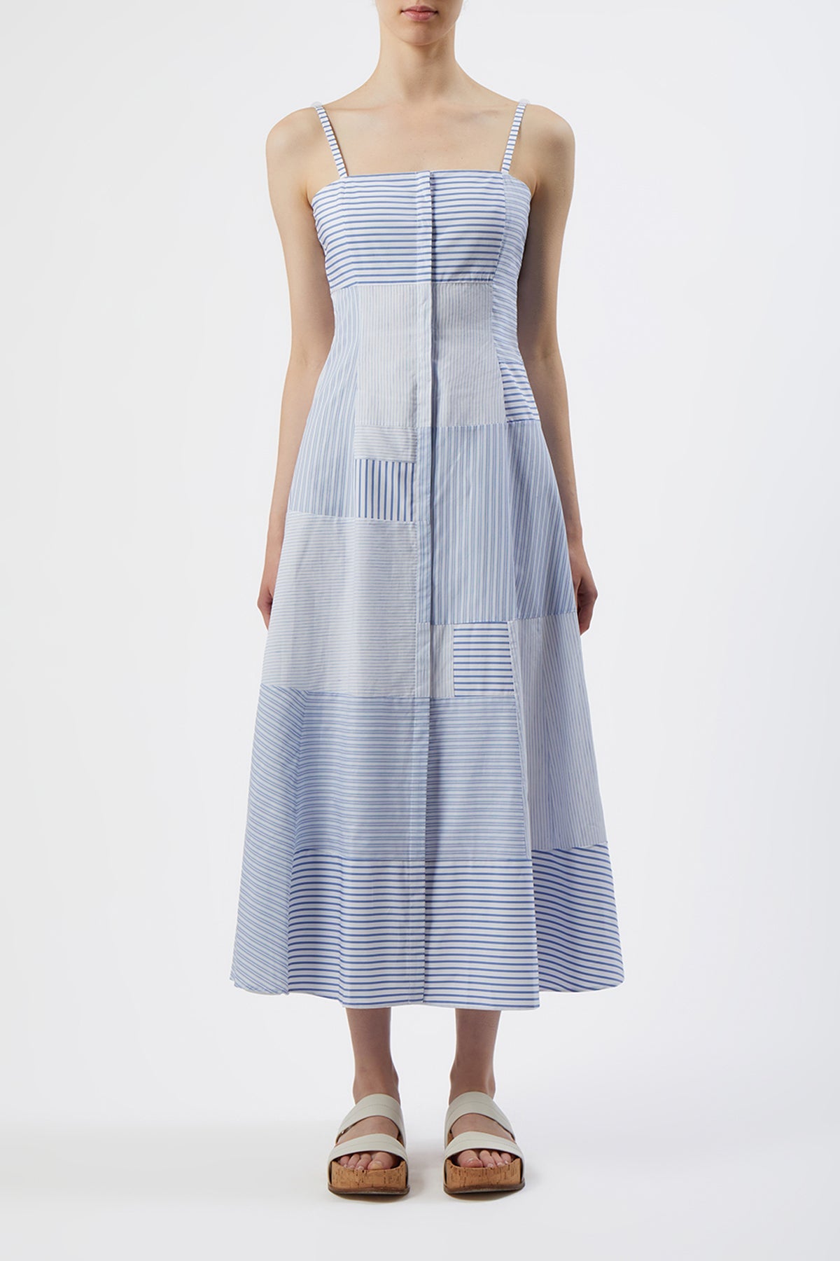 Margritte Dress in Multi Cotton Linen