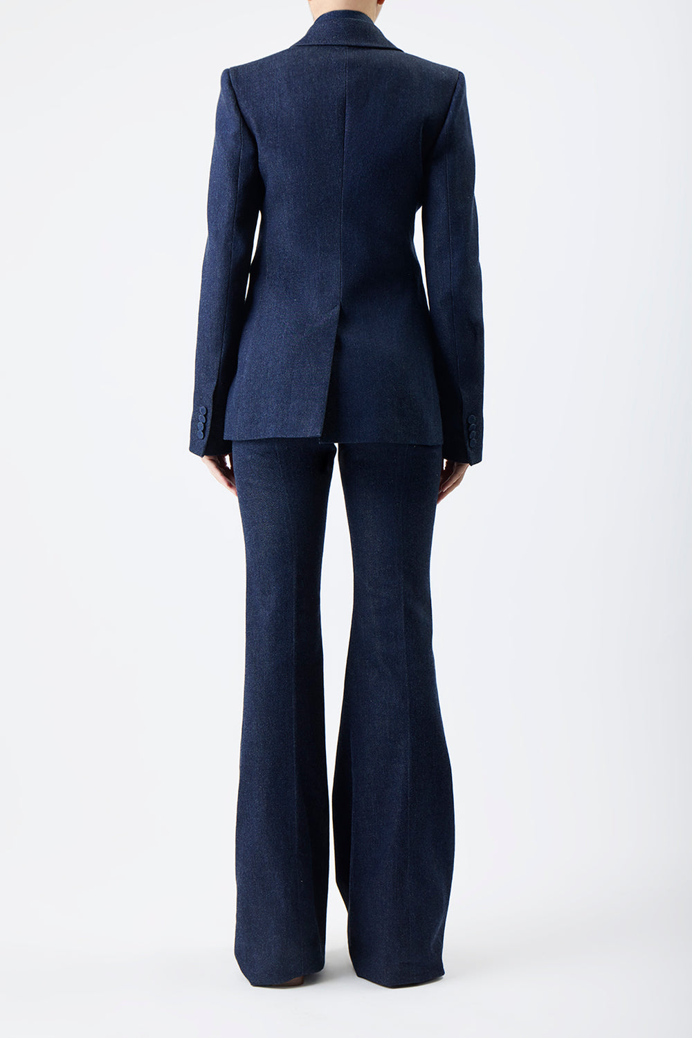 オーガニック生デニムのラインパンツ