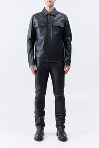 Levy Jacket in Black Nappa Leather