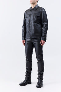 Levy Jacket in Black Nappa Leather