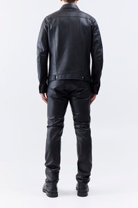 Levy Jacket in Black Nappa Leather