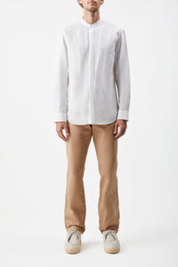 Ollie Shirt in White Aloe Linen