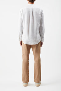 Ollie Shirt in White Aloe Linen