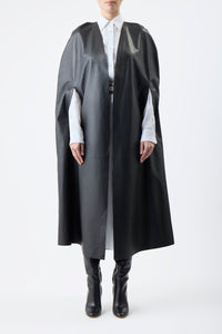 Lindlow Cape in Black Nappa Leather