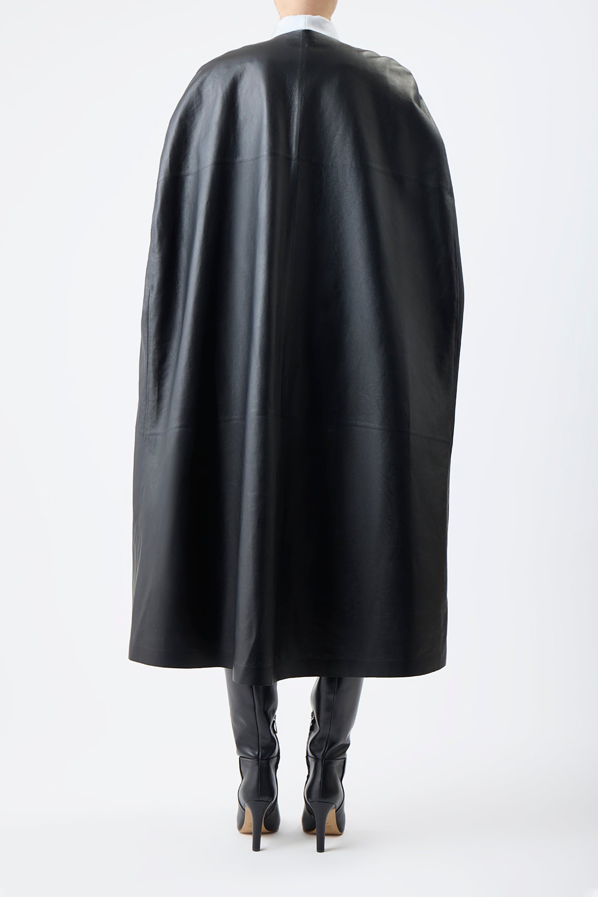 Lindlow Cape in Black Leather