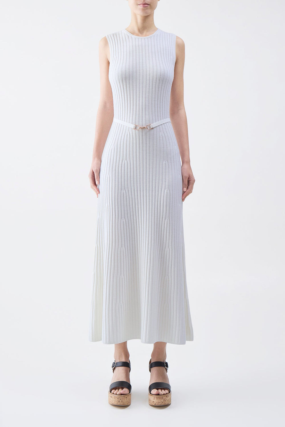 Meier Knit Dress in Ivory Cashmere Merino Wool (Copy)