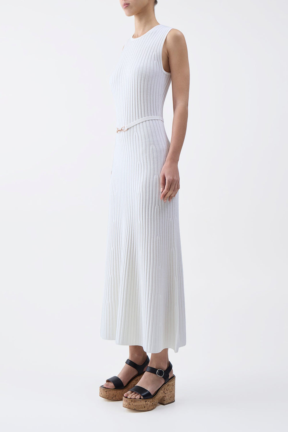 Meier Knit Dress in Ivory Cashmere Merino Wool (Copy)
