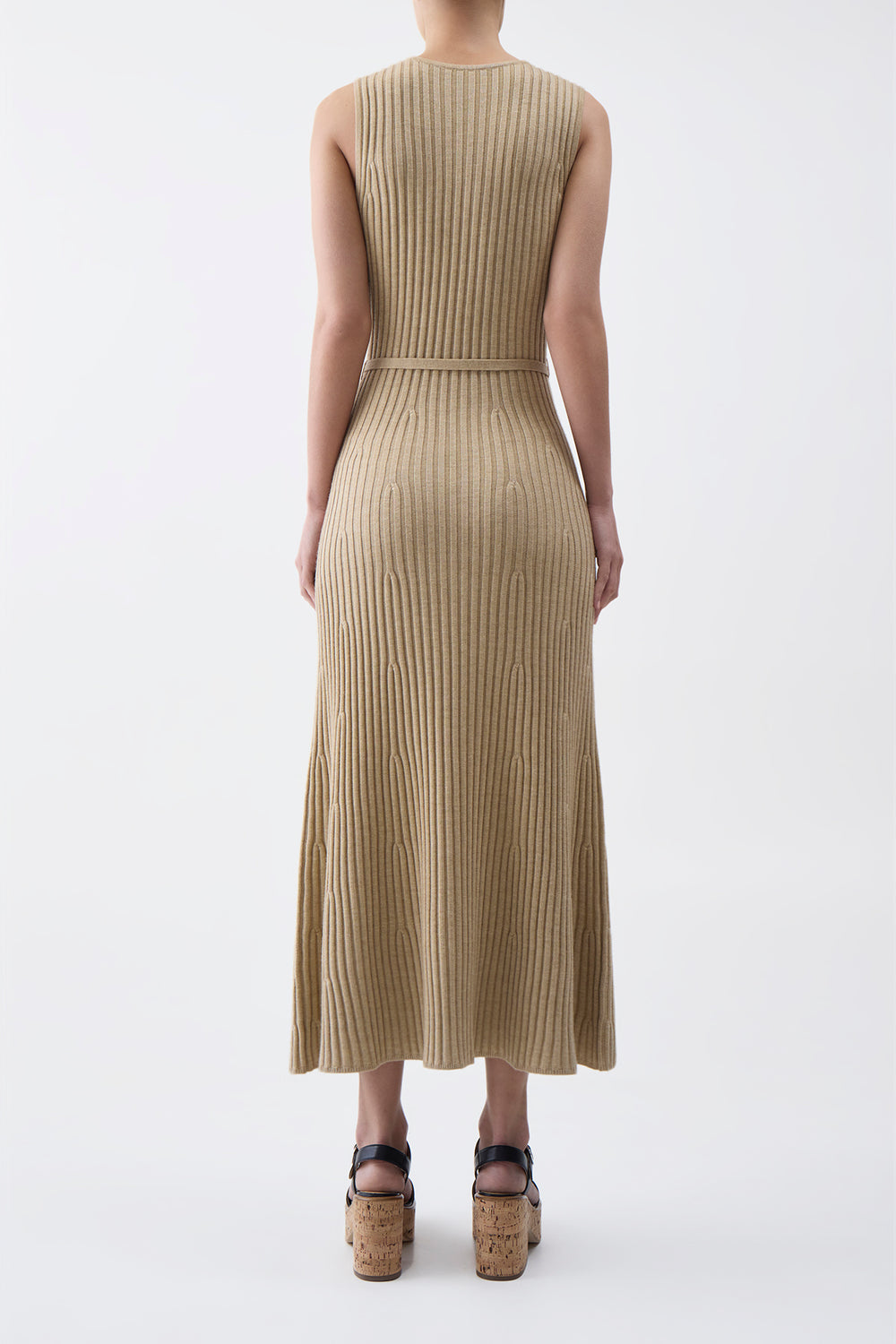 Meier Knit Dress in Hay Merino Wool Cashmere