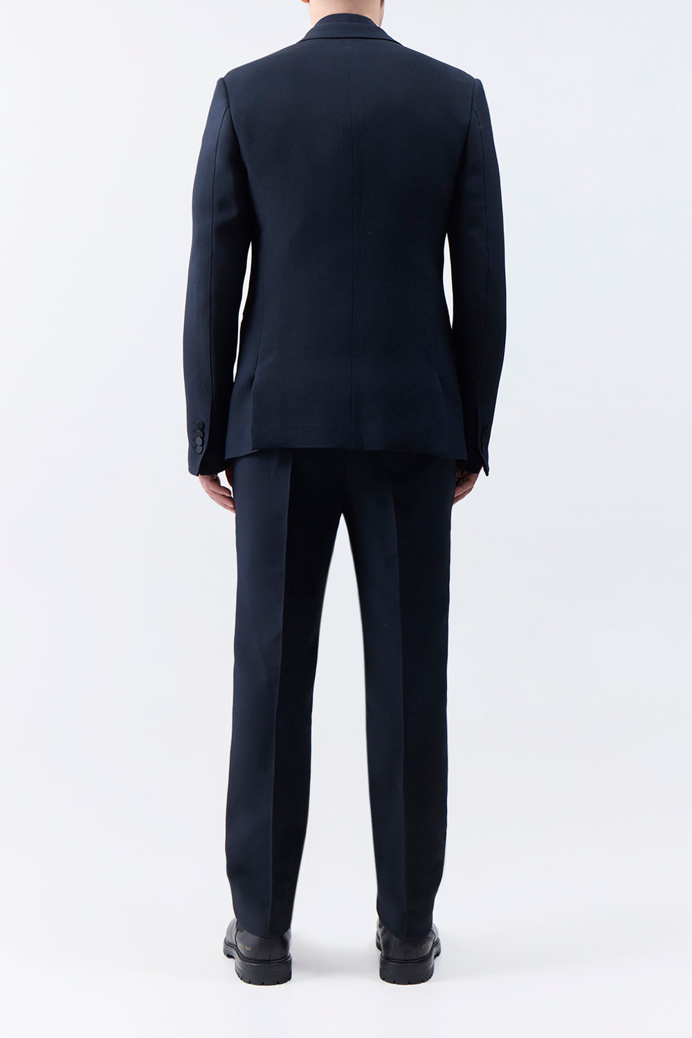 Nicolson Jacket in Black Wool Silk Cady