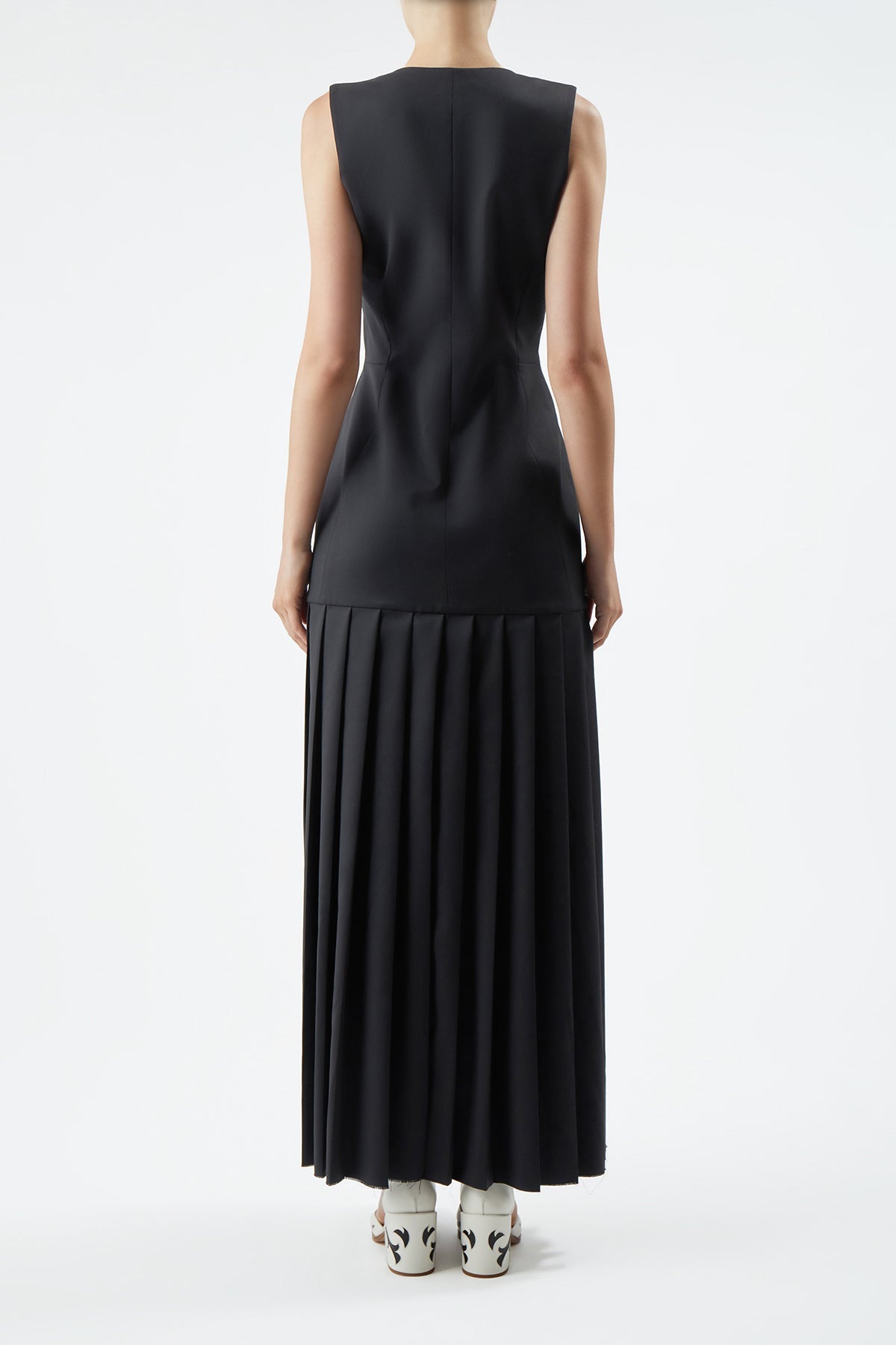 Leone Vestdress in Black Virgin Wool