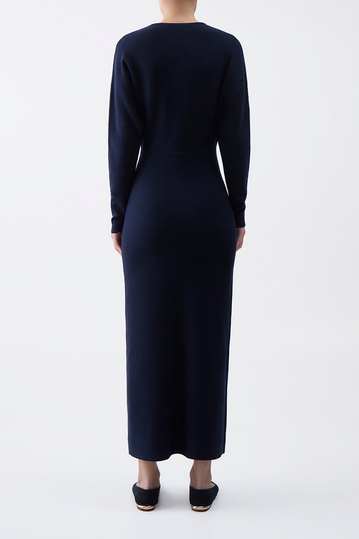 Semaine Knit Dress in Navy Silk Cashmere