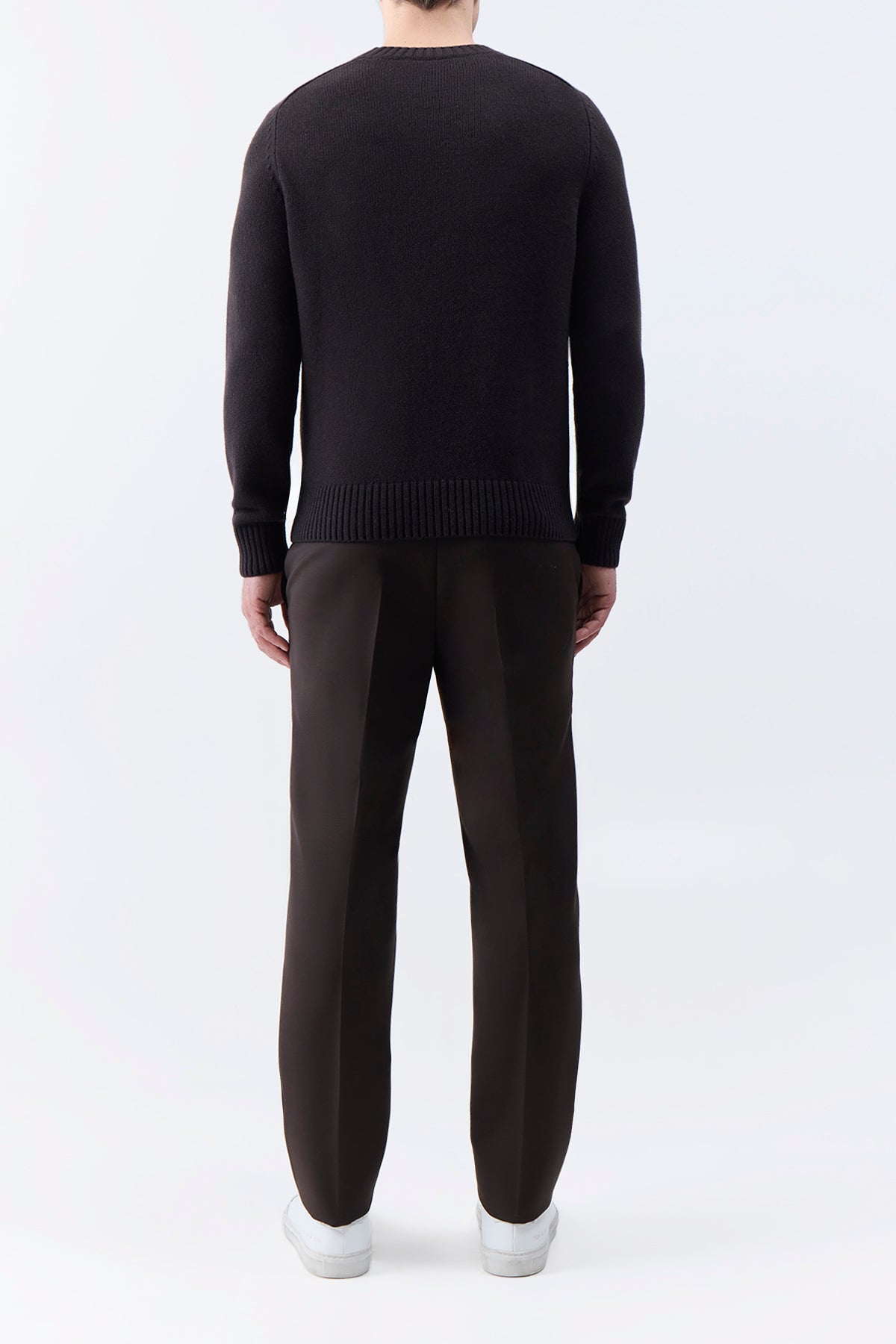 Francesco Knit Sweater in Chocolate Cashmere