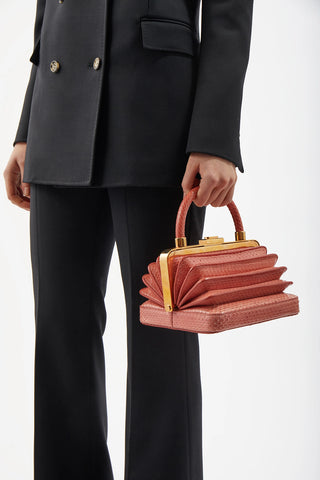 Pink Snakeskin Diana Bag - On Model Styled Look | Gabriela Hearst