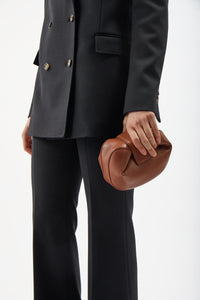 Soft Demi Clutch Bag in Cognac Nappa Leather