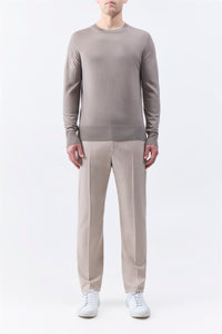 Palco Knit Crewneck in Oatmeal Merino Wool