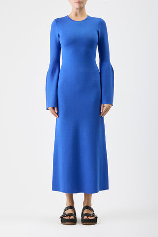 Palanco Knit Dress in Sapphire Cashmere Wool