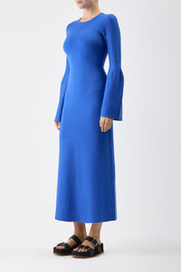 Palanco Knit Dress in Sapphire Cashmere Merino Wool