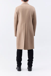 Mcaffrey Coat in Camel Double-Face Recycled Cashmere