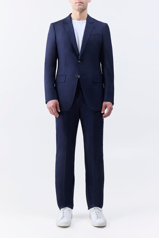 Dark Navy Wool Suit Sebastian Pant - On Model Front View | Gabriela Hearst