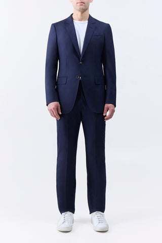 Dark Navy Wool Tailored Suit - Full Front View | Gabriela Hearst