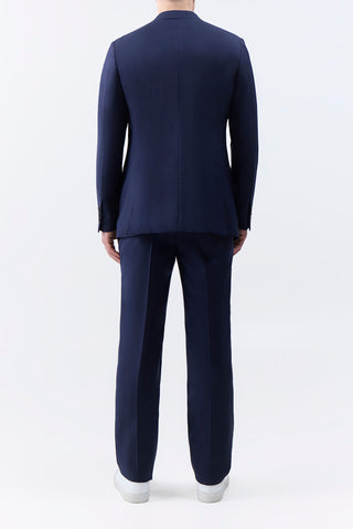 Dark Navy Wool Suit Sebastian Pant - On Model Back View | Gabriela Hearst